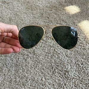 Ray-Ban Gold Aviator Sunglasses